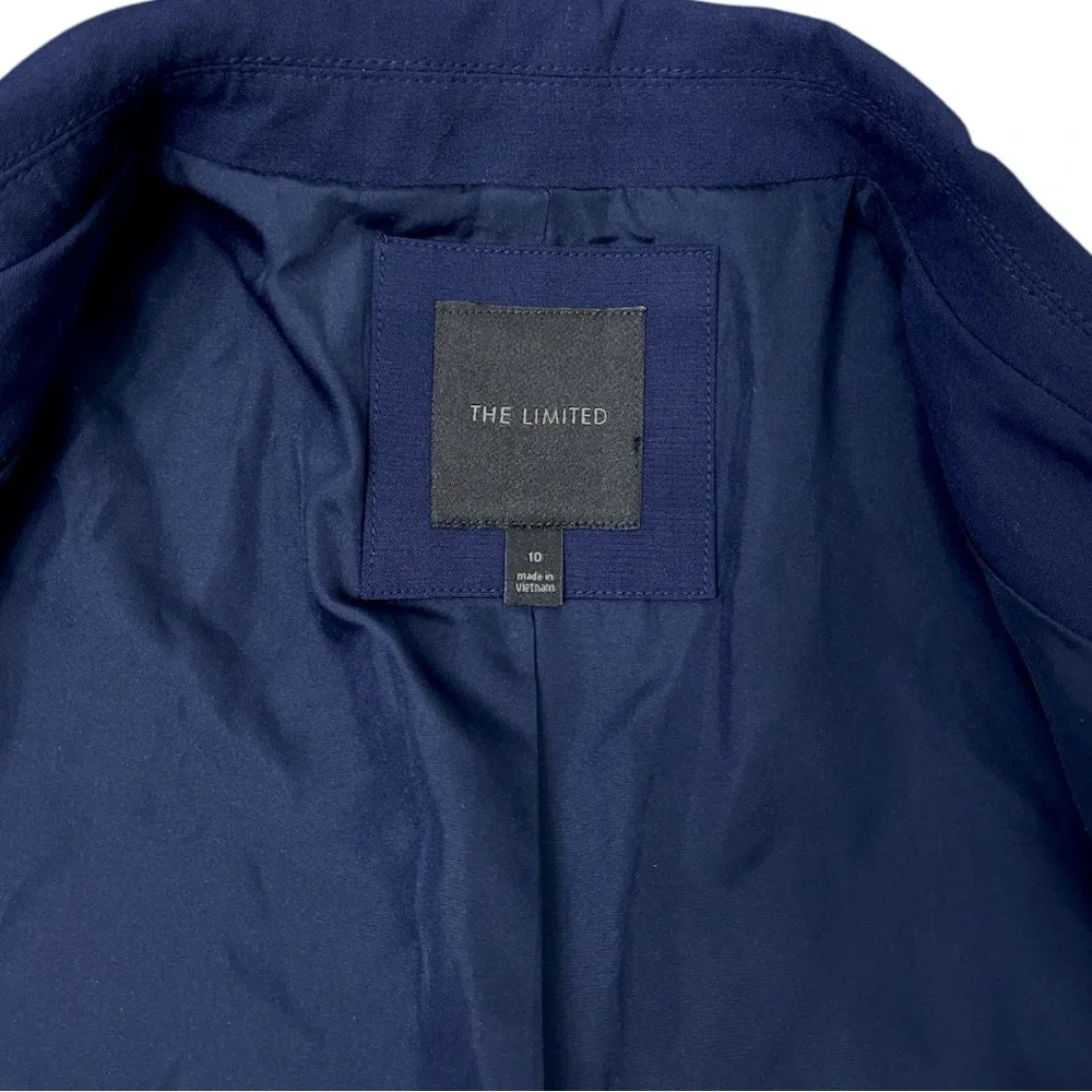 The Limited Women Blue Navy Tailored Fit Blazer with Notched Lapels Size 10 - Picture 8 of 11